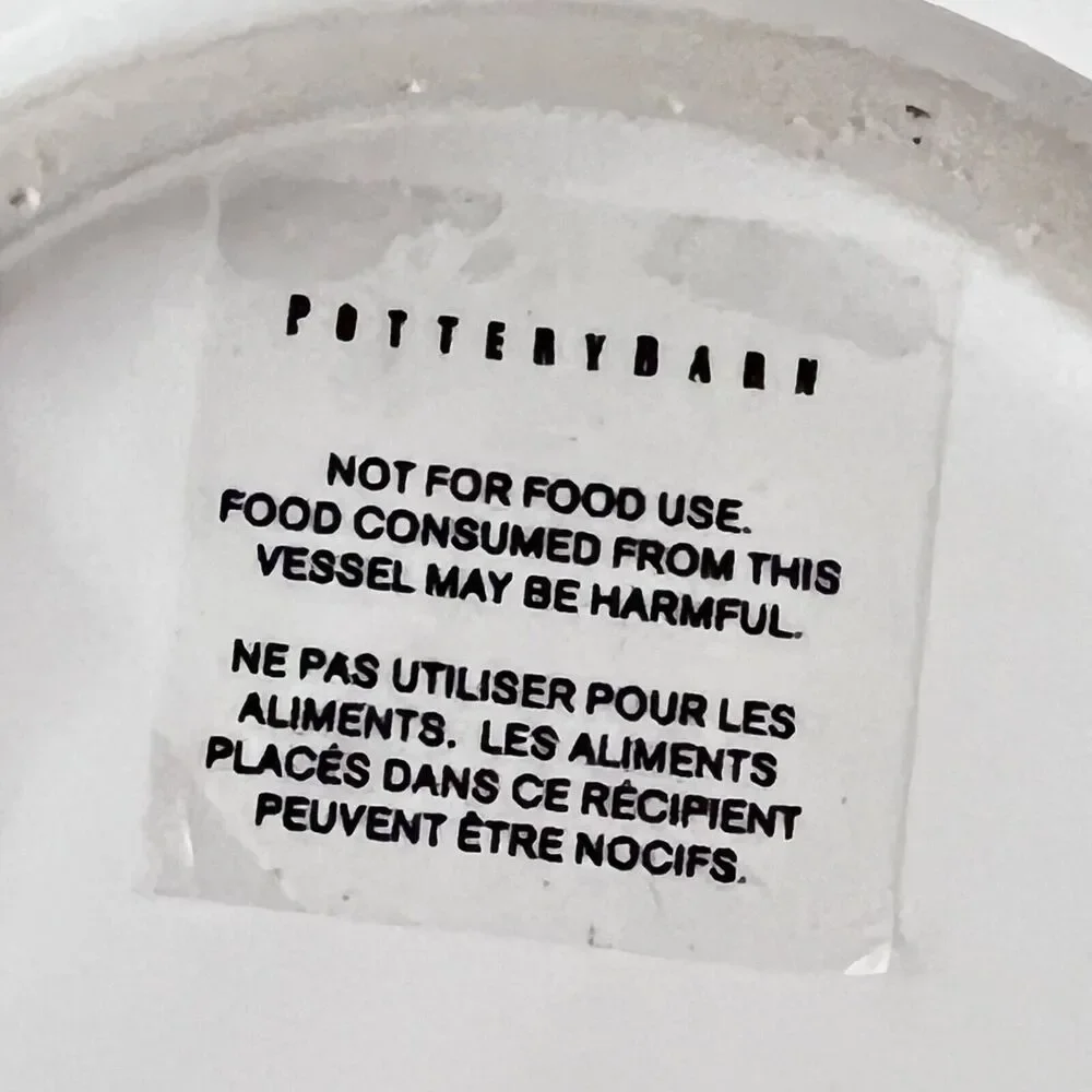 Pottery Barn Ceramic Bathroom Canister Jar with Lid Matte White 4